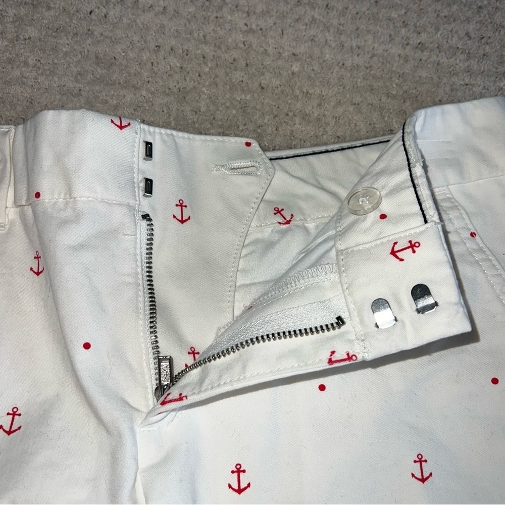 Tommy Hilfiger Women's White With Red Anchor Print Shorts Size 0 - Picture 5 of 8